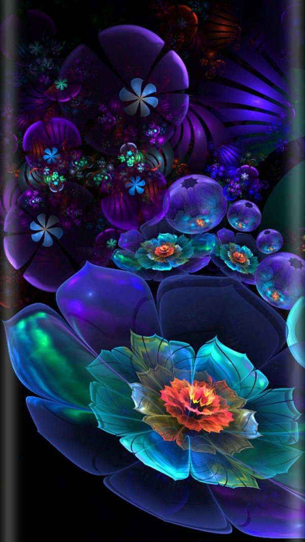 неоновые цветы