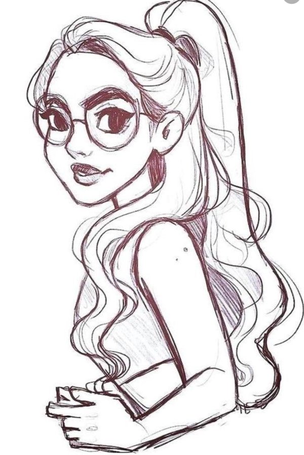 Карандашом с девушками легкие