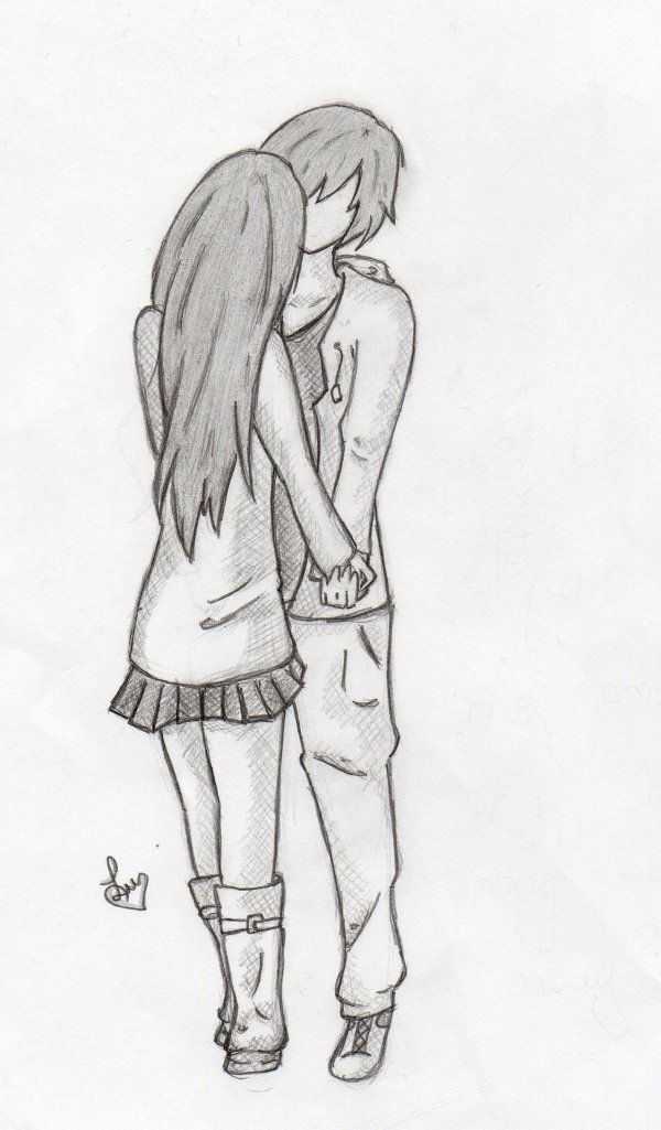 Карандашом с девушками легкие