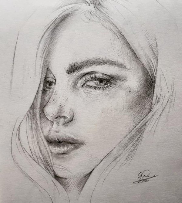 Карандашом с девушками легкие