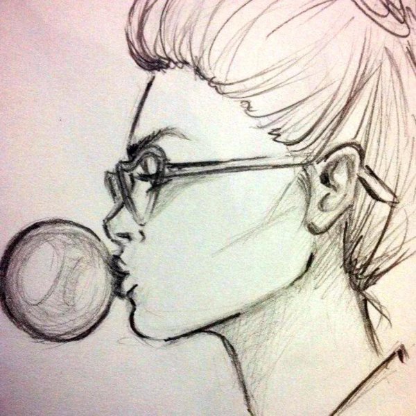 Карандашом с девушками легкие