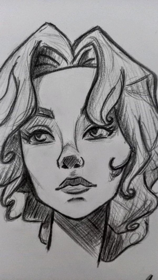 Карандашом с девушками легкие