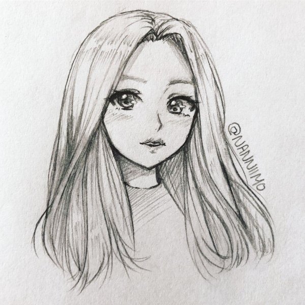 Карандашом с девушками легкие
