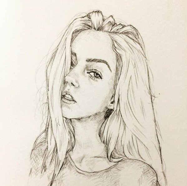 Карандашом с девушками легкие