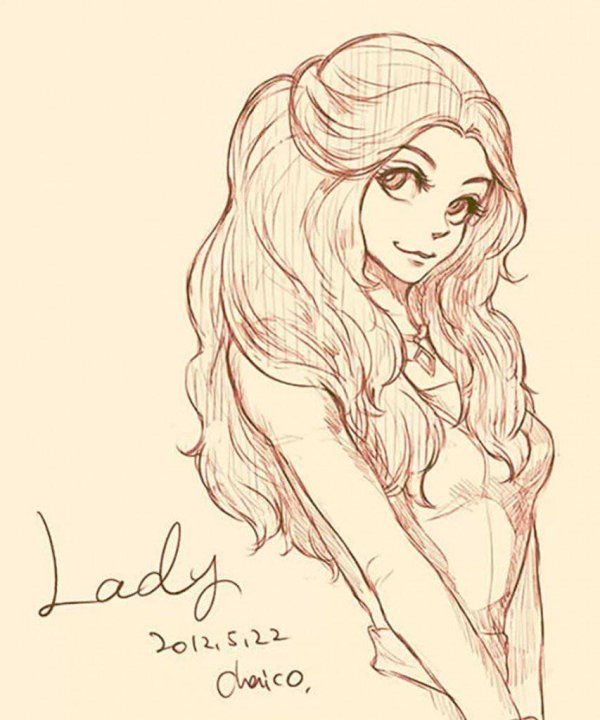 Карандашом с девушками легкие