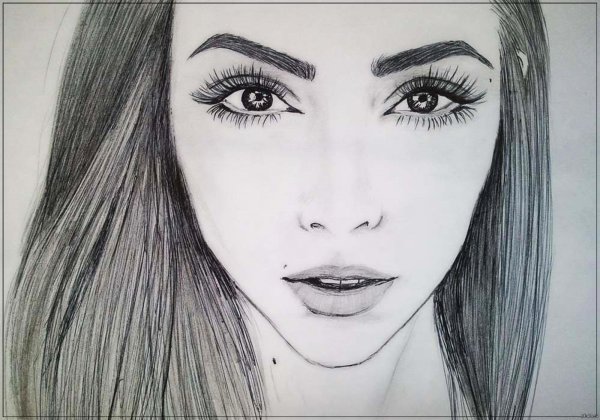 Карандашом с девушками легкие