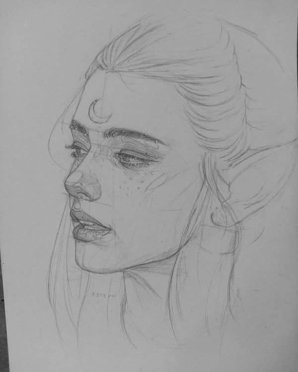 Карандашом с девушками легкие