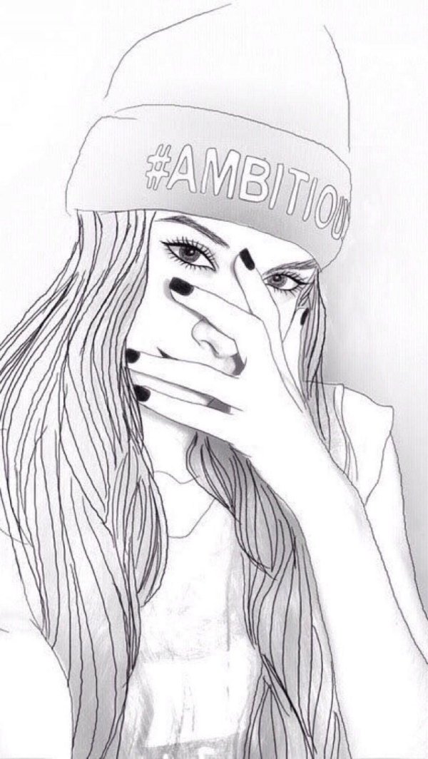 Карандашом с девушками легкие