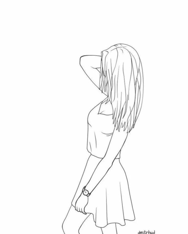 Карандашом с девушками легкие
