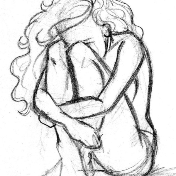 Карандашом с девушками легкие