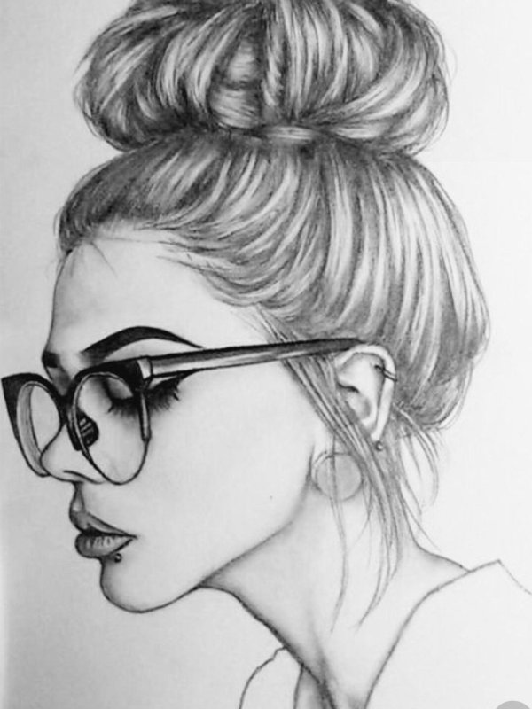 Карандашом с девушками легкие