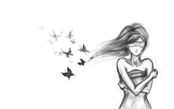 Карандашом с девушками легкие