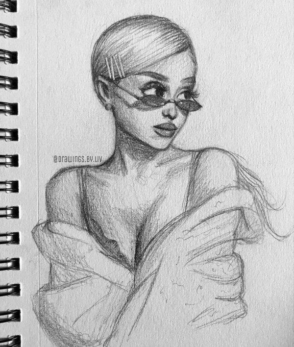 Карандашом с девушками легкие