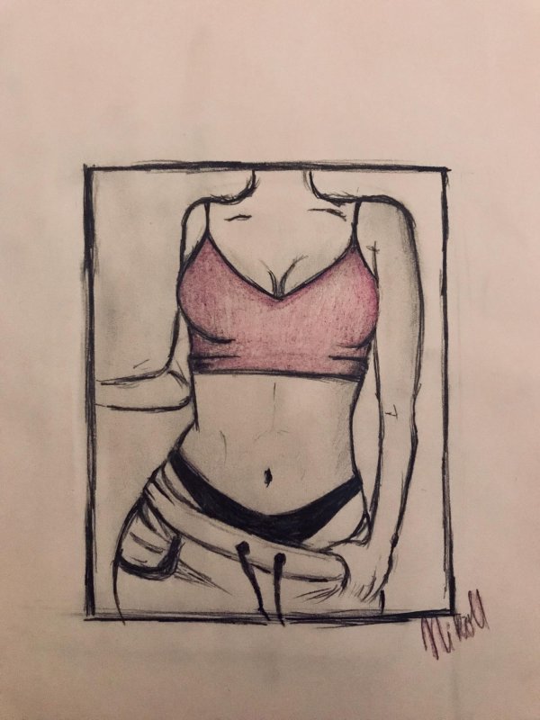 Карандашом с девушками легкие