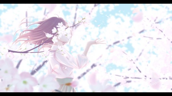 Девушка с весенними цветами