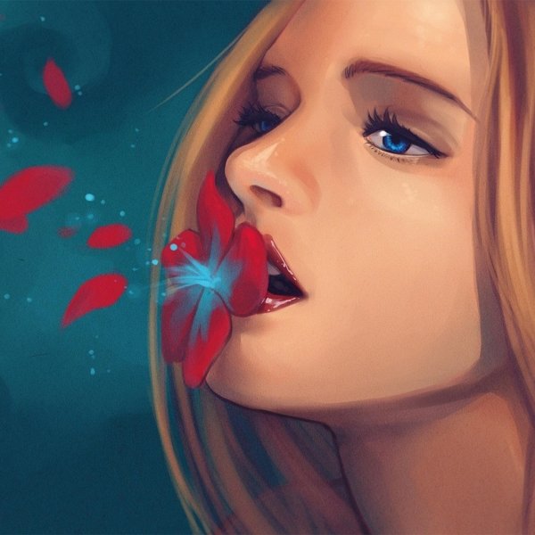 Девушка с телефоном нарисованные