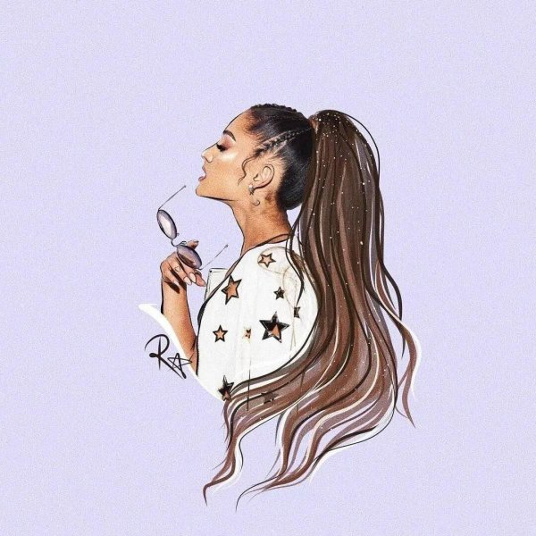 Девушка с телефоном нарисованные