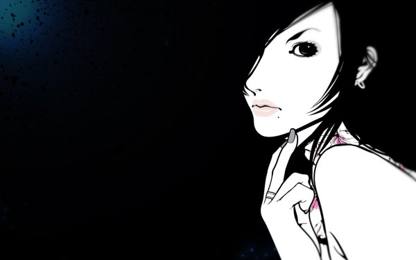 Девушка с телефоном нарисованные