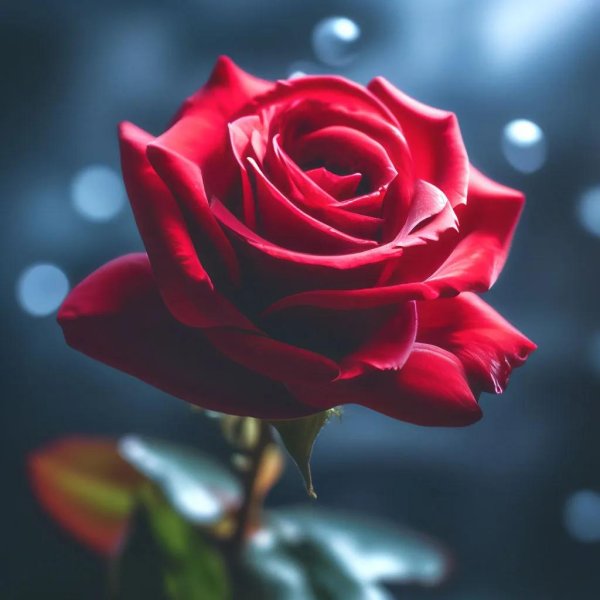 Девушка и красная роза