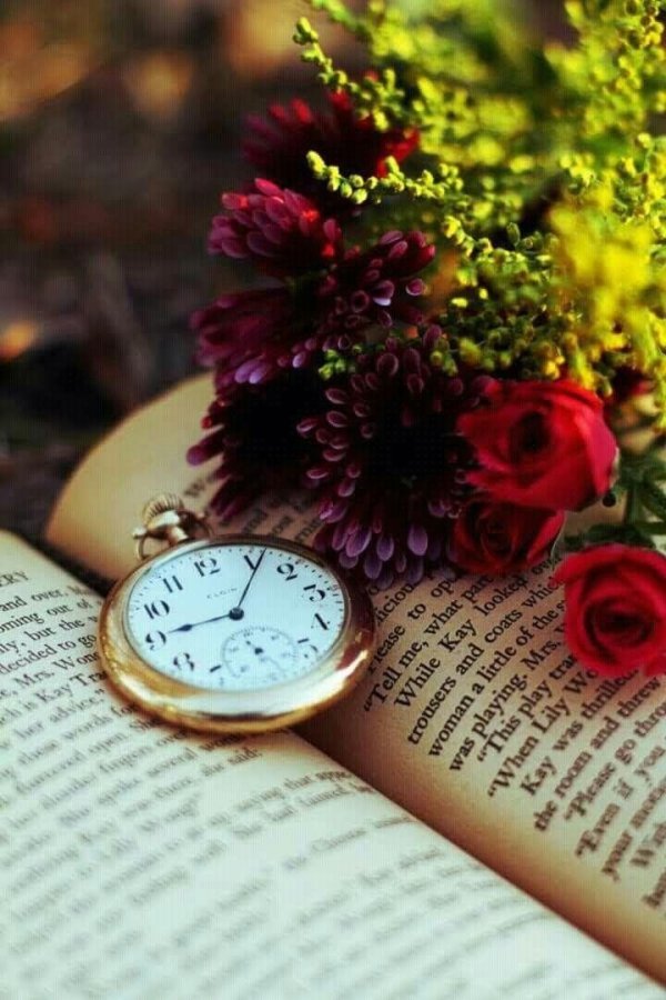 Часы с цветами