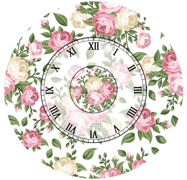 овальный циферблат для декупажа