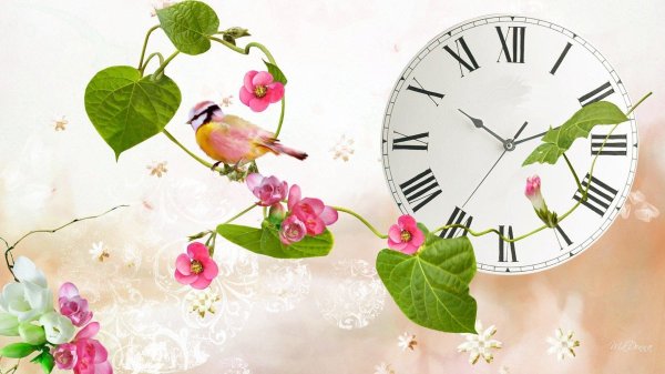 фон с часами