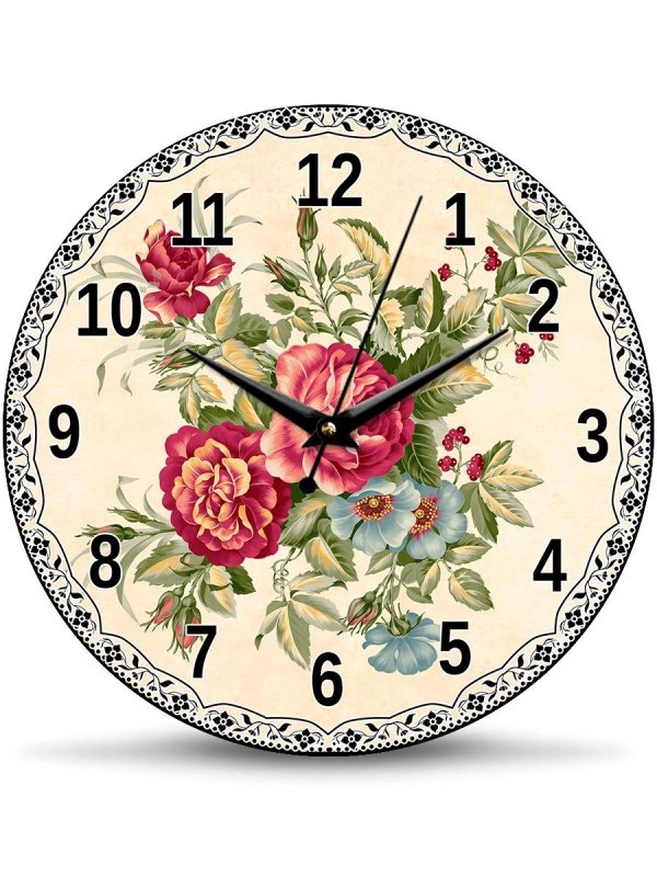 часы цветы