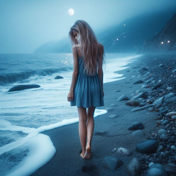 Одна девушка на земле