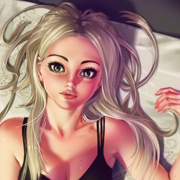 С девушками нарисованные блондинки