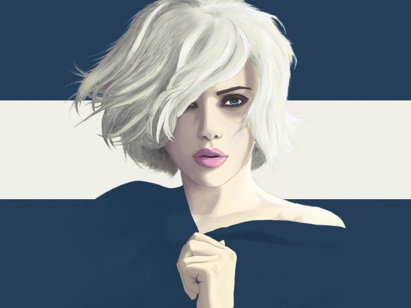 С девушками нарисованные блондинки