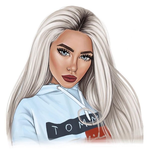 С девушками нарисованные блондинки