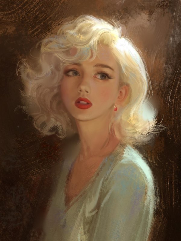 С девушками нарисованные блондинки