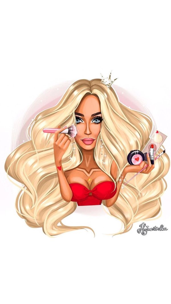 С девушками нарисованные блондинки