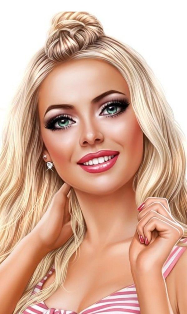 С девушками нарисованные блондинки