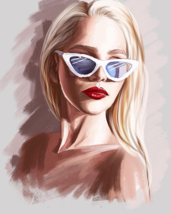 С девушками нарисованные блондинки