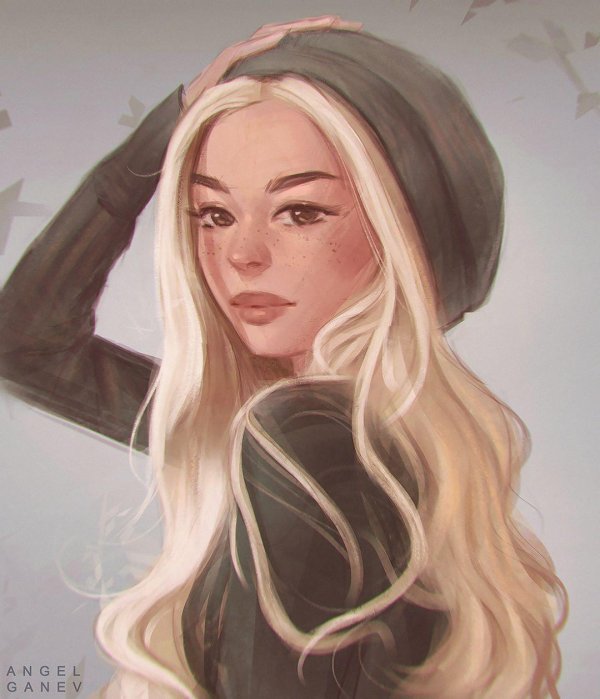 С девушками нарисованные блондинки