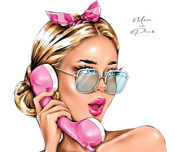 С девушками нарисованные блондинки