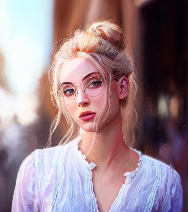 С девушками нарисованные блондинки