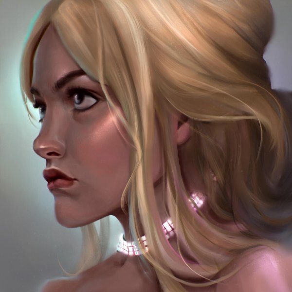 С девушками нарисованные блондинки