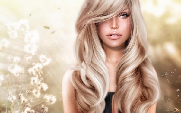 С девушками нарисованные блондинки