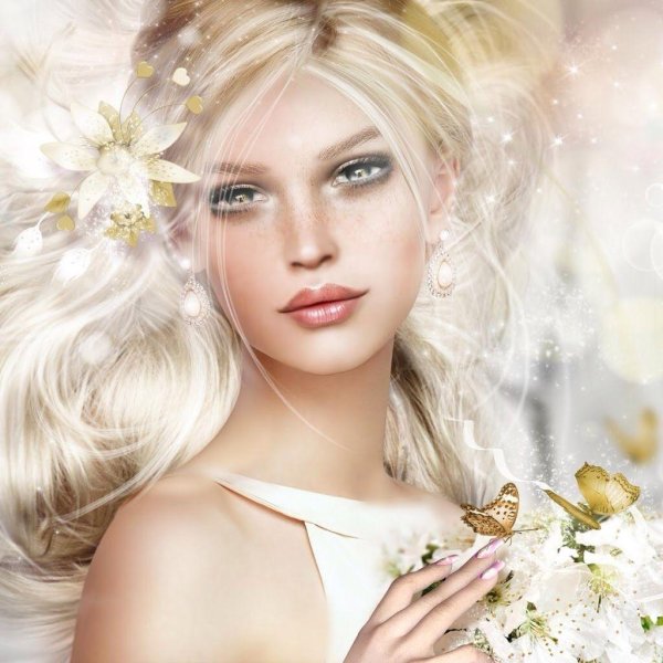 С девушками нарисованные блондинки