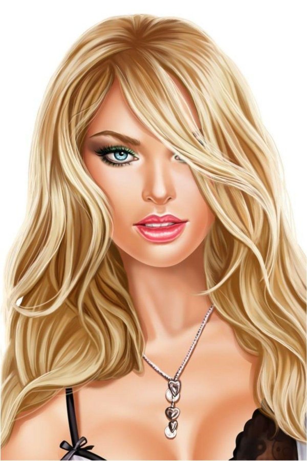 С девушками нарисованные блондинки