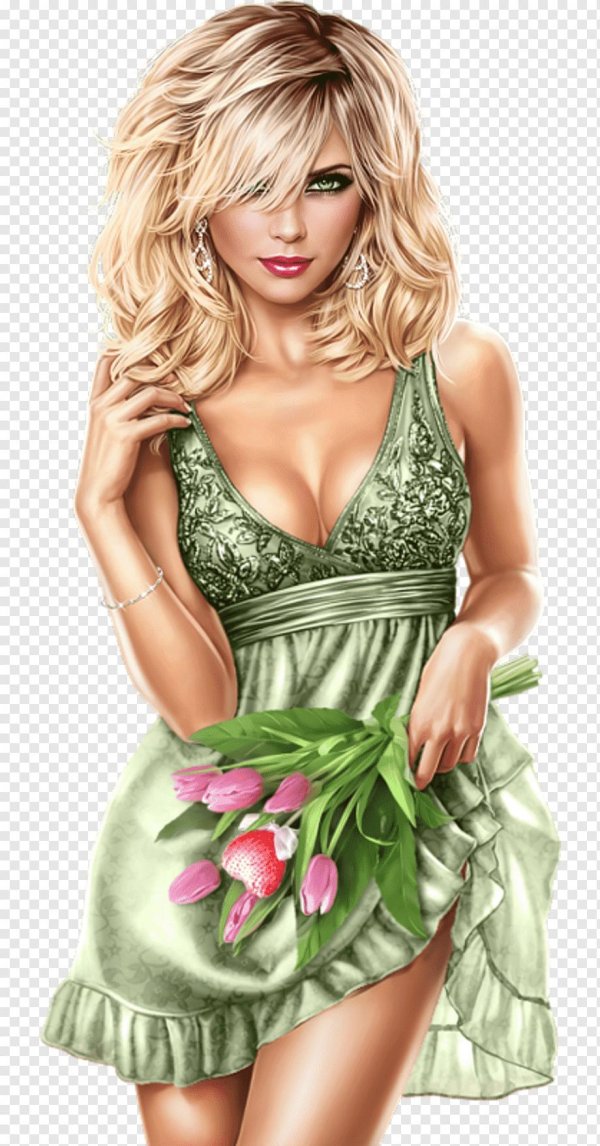 С девушками нарисованные блондинки