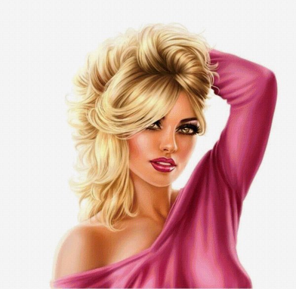 С девушками нарисованные блондинки