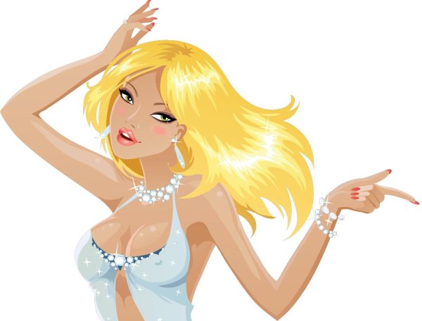 С девушками нарисованные блондинки