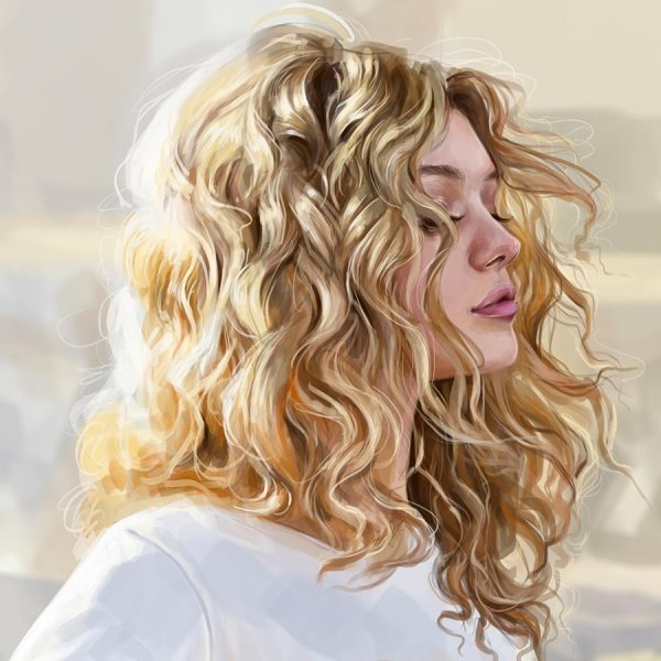 С девушками нарисованные блондинки