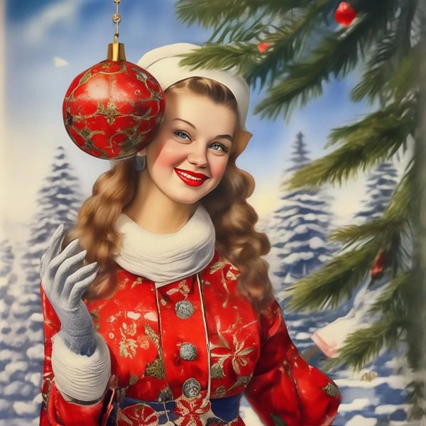 Девушка и новый год