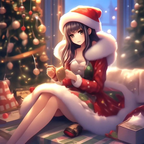 Девушка и новый год