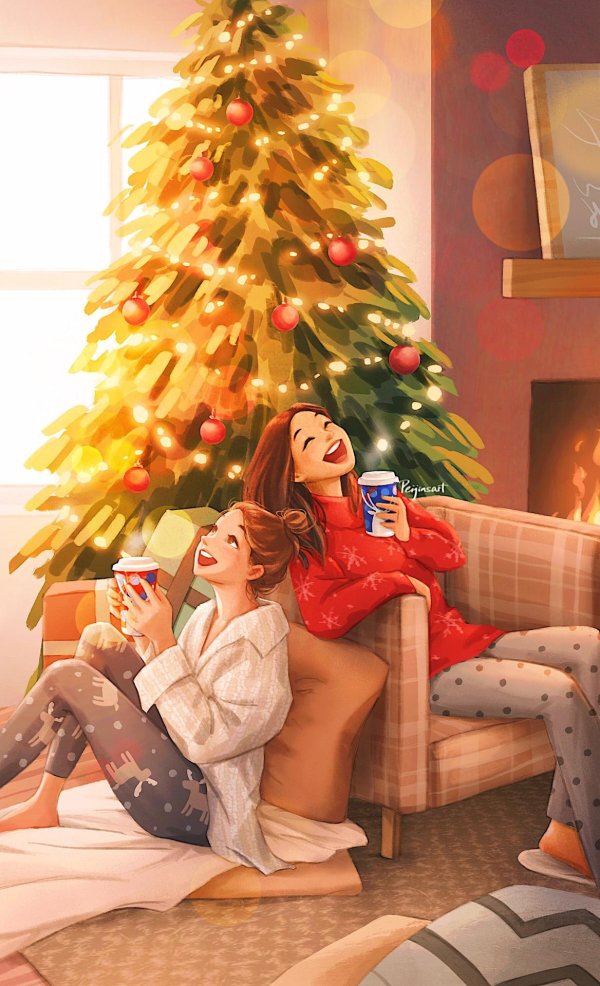 Девушка и новый год