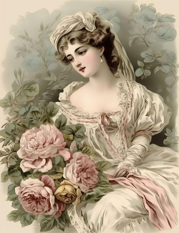 Для декупажа с девушками